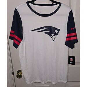 Nike Y2K NFL New England Patriots Women's T-Shirt Mesh Short Sleeve XL NWT